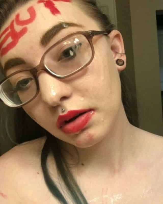 Degraded nasty whore cumslut training